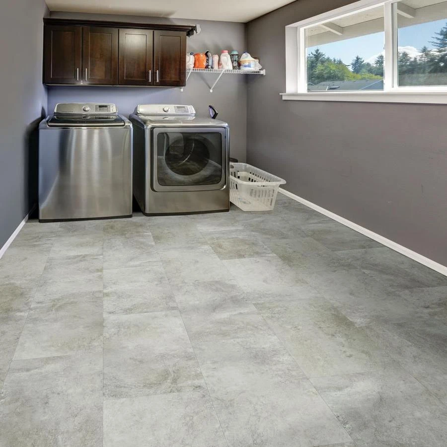 SMARTCORE Pro 8-Piece 12-in X 24-in Ashland Gray Interlocking Vinyl Tile 1 SMARTCORE Pro 8-Piece 12-in X 24-in Ashland Gray Interlocking Vinyl Tile