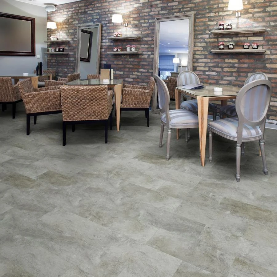 SMARTCORE Pro 8-Piece 12-in X 24-in Ashland Gray Interlocking Vinyl Tile 2 SMARTCORE Pro 8-Piece 12-in X 24-in Ashland Gray Interlocking Vinyl Tile - Image 2