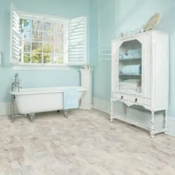 SMARTCORE Ultra 8-Piece 12-in X 24-in Florence Travertine Interlocking Luxury Vinyl Tile